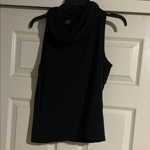 INC International Concepts Black Cowl Neck Tank Top